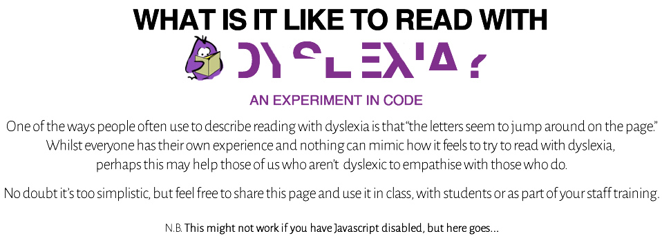 What is it like to read with dyslexia?