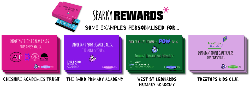 Personalised Sparky VIP Rewards Cards